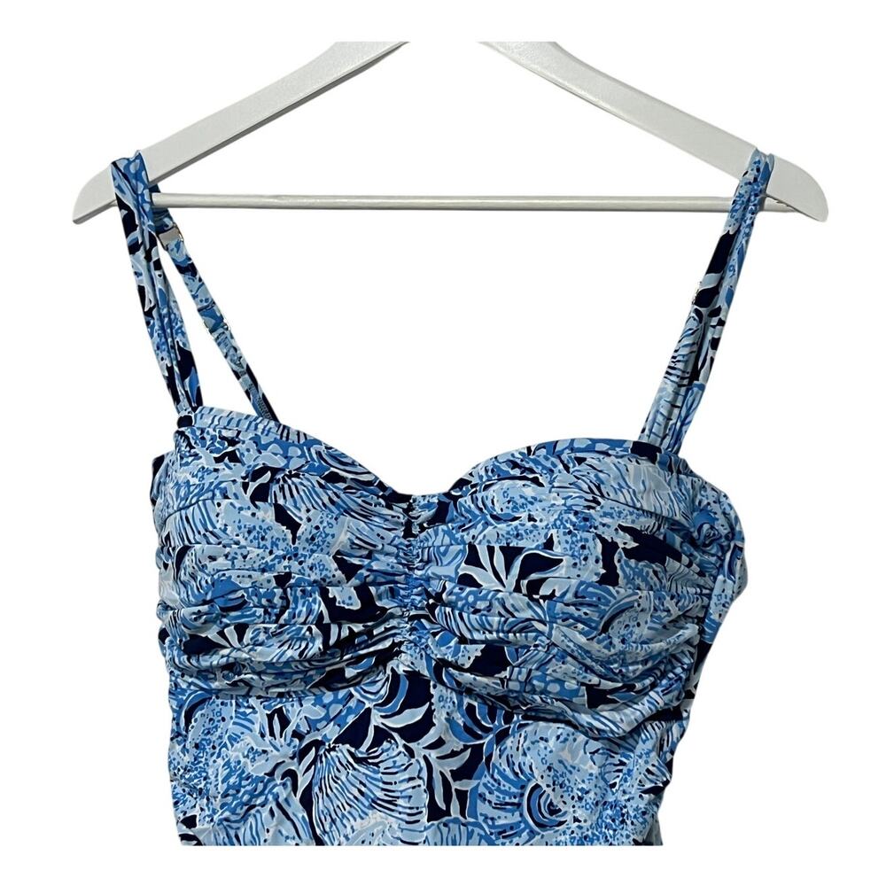 Lilly Pulitzer Blue Floral One-Piece Swimsuit - Picture 4 of 13